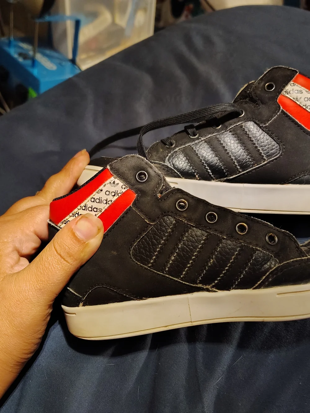adidas Originals Kids Black and Red Low-Top Sneakers
